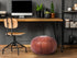 Dark Brown Moroccan Leather Ottoman Pouf